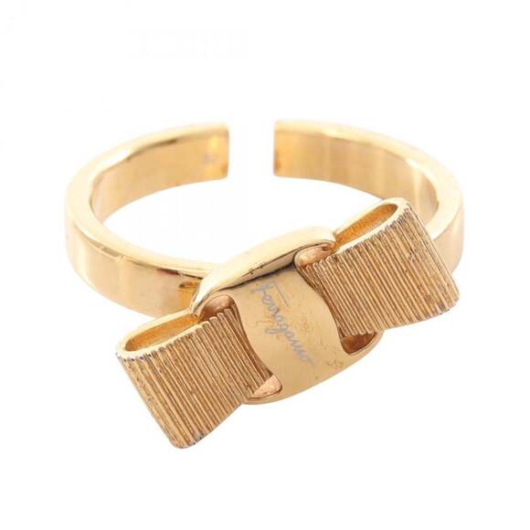 Salvatore Ferragamo Vara Ribbon Ring Gold Plated Women's